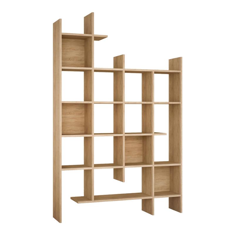 Βιβλιοθήκη Manco σε oak απόχρωση 122x25.5x188εκ