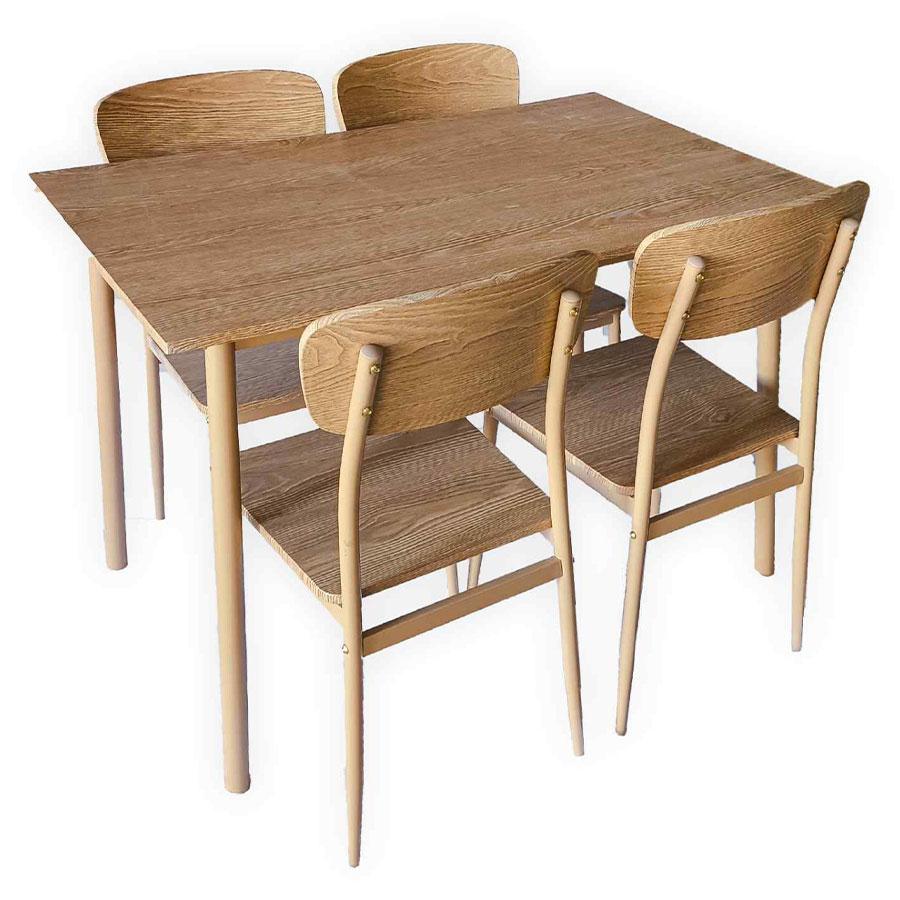 Σετ τραπεζαρίας Oliver 5 τμχ σε Δρύς απόχρωση με Τραπέζι και 4 Καρέκλες 110x70x76Υεκ. Σετ τραπεζαρίας Oliver 5 τμχ σε Δρύς απόχρωση με Τραπέζι και 4 Καρέκλες 110x70x76Υεκ.