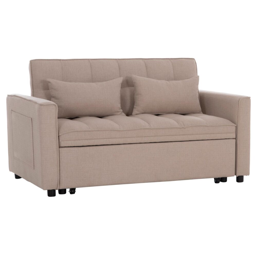 Καναπές - Κρεβάτι BORG C3289.03 Διθέσιος Μπέζ ύφασμα 142x94x78Υεκ