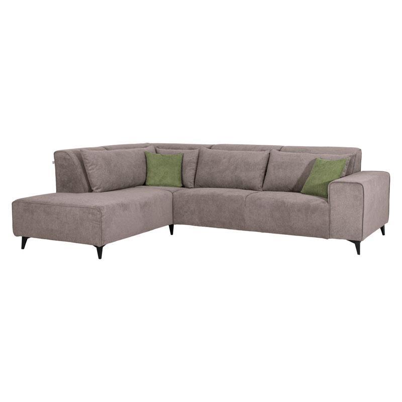 Γωνιακός Καναπές Legend Fylliana Αριστερή γωνία Καφέ Ύφασμα 272x197x80εκ