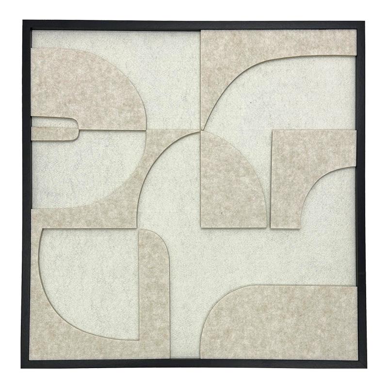 Πίνακας με πλαίσιο Jeire Inart λευκό 62x2.5x62εκ