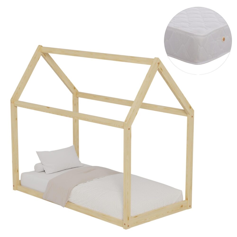 Παιδικό Κρεβάτι με Στρώμα PEPE Ξύλο Πεύκου σε Φυσικό 70x140εκ Παιδικό Κρεβάτι με Στρώμα PEPE Ξύλο Πεύκου σε Φυσικό 70x140εκ