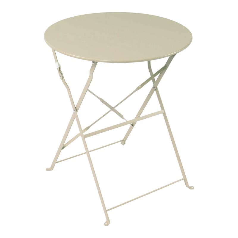 Τραπεζι Bistro μεταλλικό αναδιπλούμενο σε μπεζ απόχρωση Φ60x71εκ Τραπεζι Bistro μεταλλικό αναδιπλούμενο σε μπεζ απόχρωση Φ60x71εκ