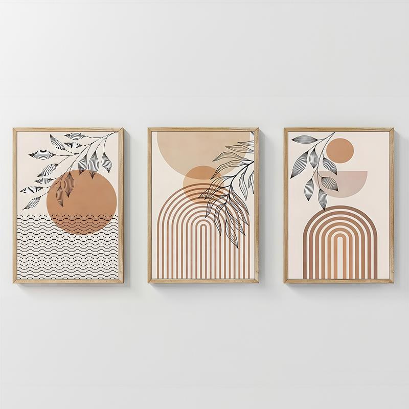 Πίνακας Zephra τρίπτυχος με ψηφιακή εκτύπωση και πλαίσιο 33x1.5x48εκ