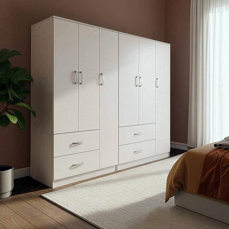 Ντουλάπα εξάφυλλη Lego λευκή 180x42x180εκ Ντουλάπα εξάφυλλη Lego λευκή 180x42x180εκ