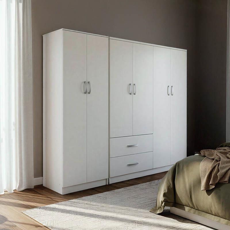 Ντουλάπα εξάφυλλη Lego Ι λευκή 200,5x42x180εκ