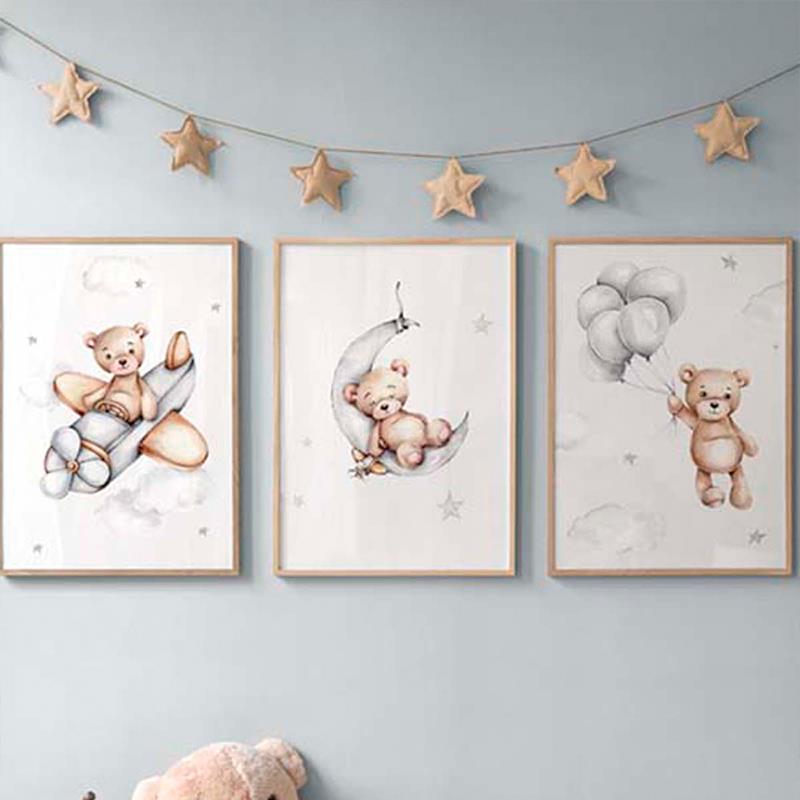 Πίνακας Luthra τρίπτυχος με ψηφιακή εκτύπωση και πλαίσιο 33x1.5x48εκ