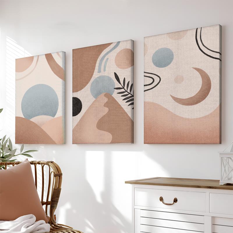 Πίνακας σε καμβά Leberto τρίπτυχος με ψηφιακή εκτύπωση και πλαίσιο 50x2x70εκ