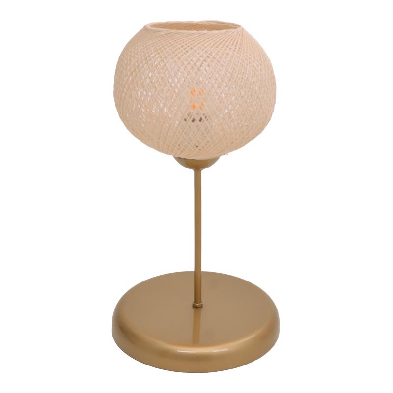 Επιτραπέζιο φωτιστικό Gaia Ε27 μέταλλο χρυσό Φ22x37εκ