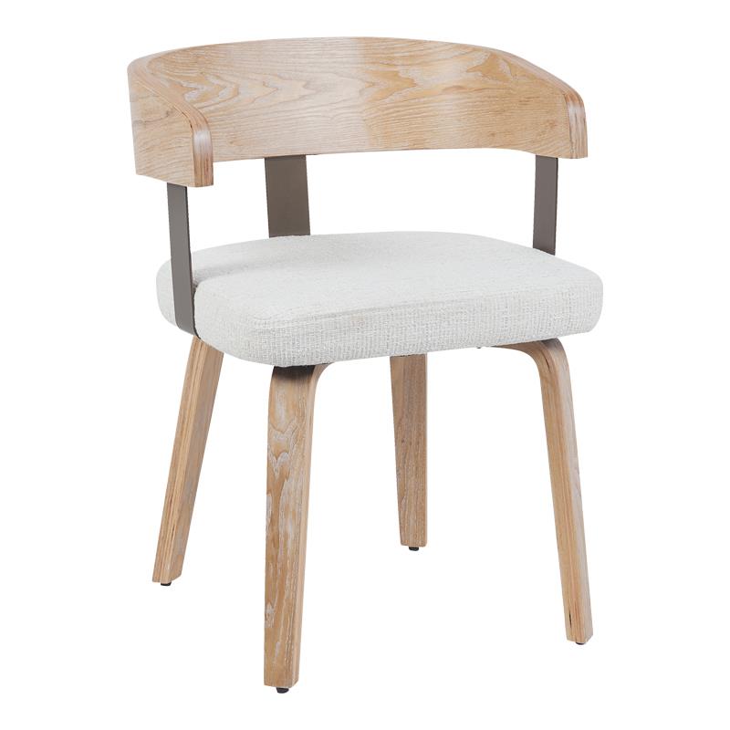 Καρέκλα - Πολυθρόνα Anesy μέταλλο-ξύλο με ύφασμα σε μπεζ απόχρωση 53.5x51x72εκ