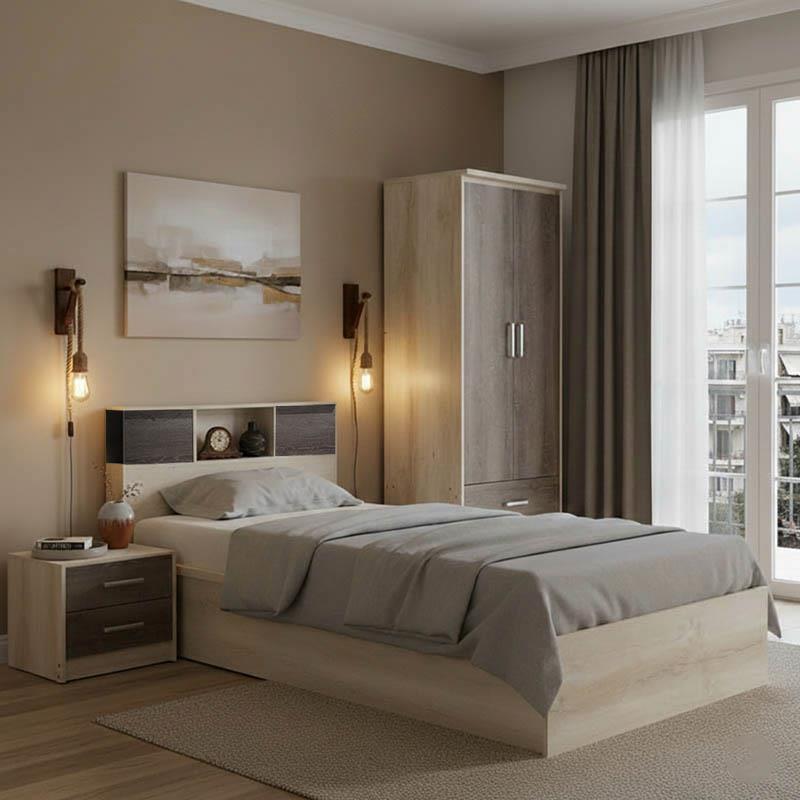 Σετ Κρεβατοκάμαρας Olympus Castillo Toro με Κρεβάτι 120x200εκ Σετ 3τεμ Σετ Κρεβατοκάμαρας Olympus Castillo Toro με Κρεβάτι 120x200εκ Σετ 3τεμ