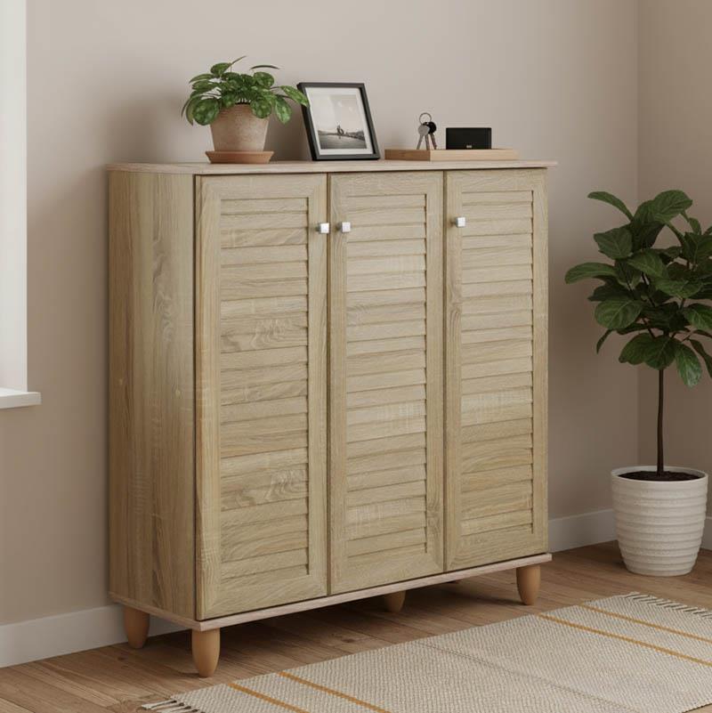 Παπουτσοθήκη-ντουλάπι SANTO 16  ζεύγων χρώμα sonoma 89,5x34,5x91,5εκ