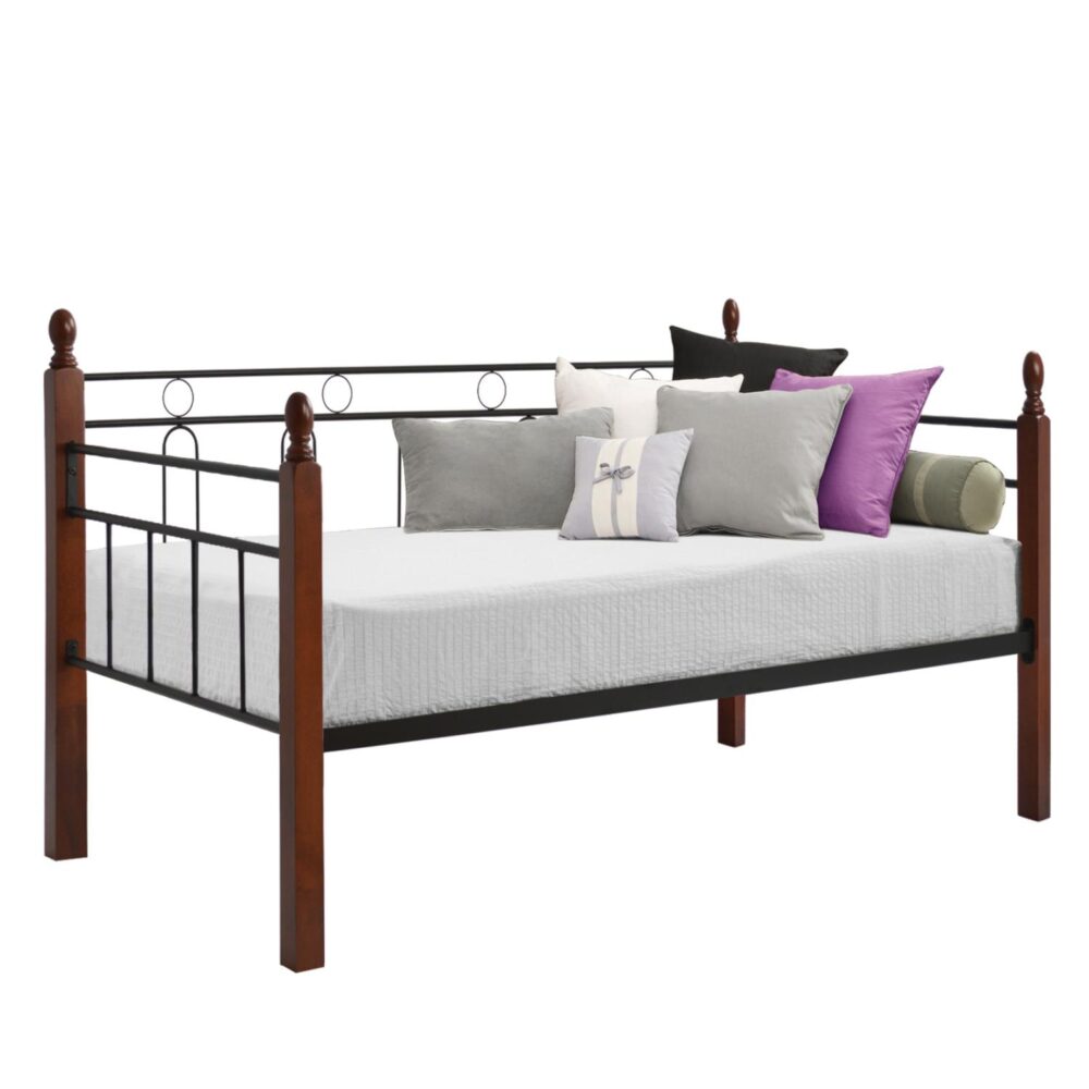 Καναπές - Κρεβάτι Reven Μέταλλο - Ξύλο Καρυδί 90x190 εκ. Καναπές - Κρεβάτι Reven Μέταλλο - Ξύλο Καρυδί 90x190 εκ.