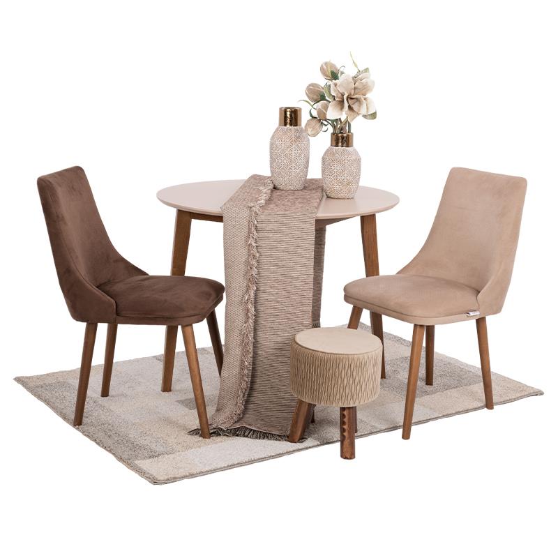 Τραπέζι Τραπεζαρίας Max S Fylliana Macchiato 90x75 εκ.