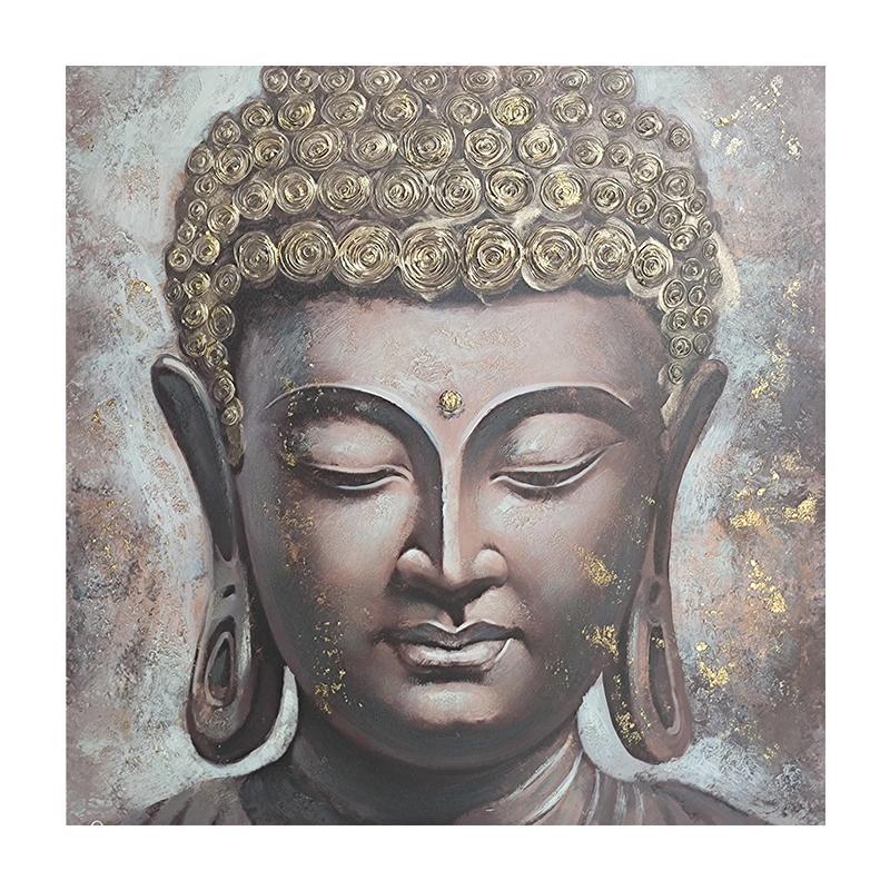 Πίνακας σε Καμβά Buddha Fylliana σε Χρυσό 100x3x100εκ.