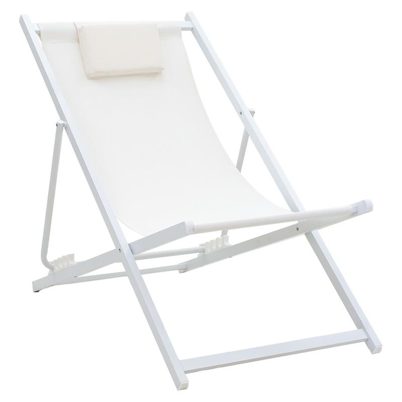 Σεζλόνγκ επαγγελματική Corte αλουμίνιο λευκό-textilene μπεζ Σεζλόνγκ επαγγελματική Corte αλουμίνιο λευκό-textilene μπεζ