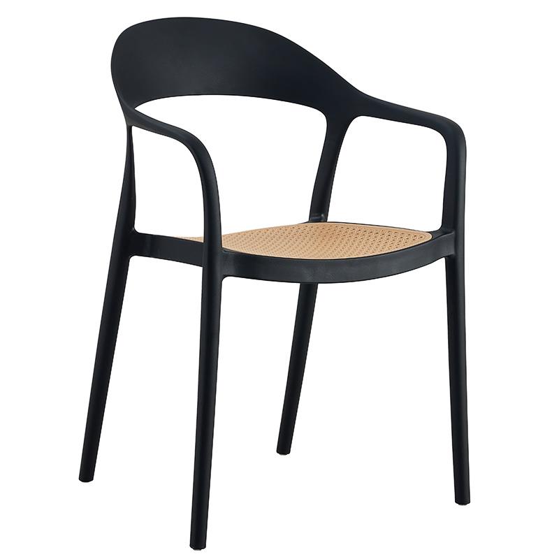 Καρέκλα - Πολυθρόνα Ember με UV protection PP μπεζ-μαύρο 52.5x56.5x81 εκ.