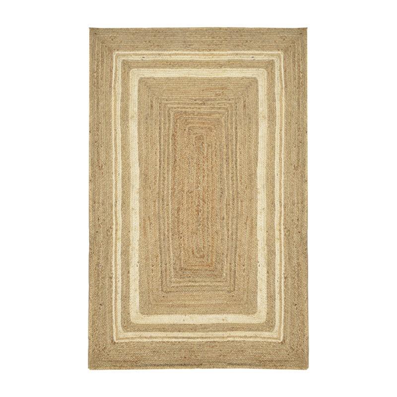 Χαλί Mazir Inart μπεζ-εκρού γιούτα 120x180x1εκ