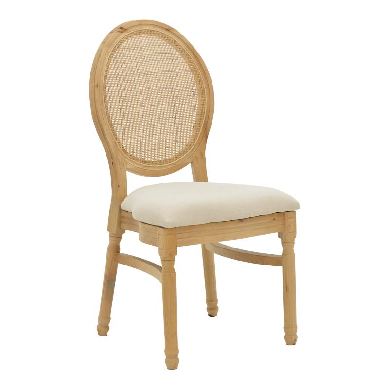 Καρέκλα Canco φυσικό rubberwood-φυσικό rattan 50x55x98εκ Καρέκλα Canco φυσικό rubberwood-φυσικό rattan 50x55x98εκ