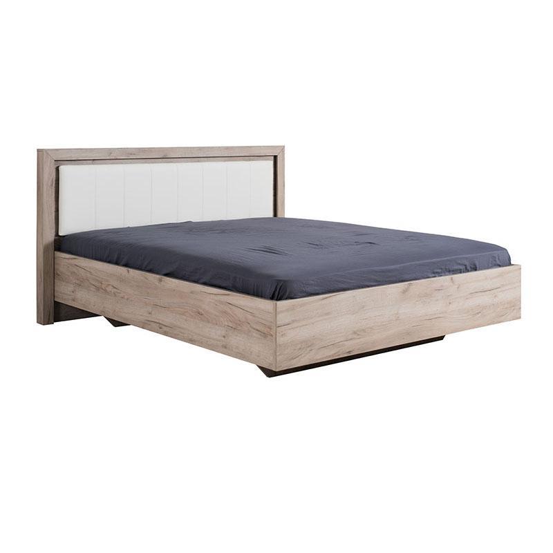 Ξύλινο Κρεβάτι Astor 160 Γκρί Δρύς - Λευκό 160x200 εκ.