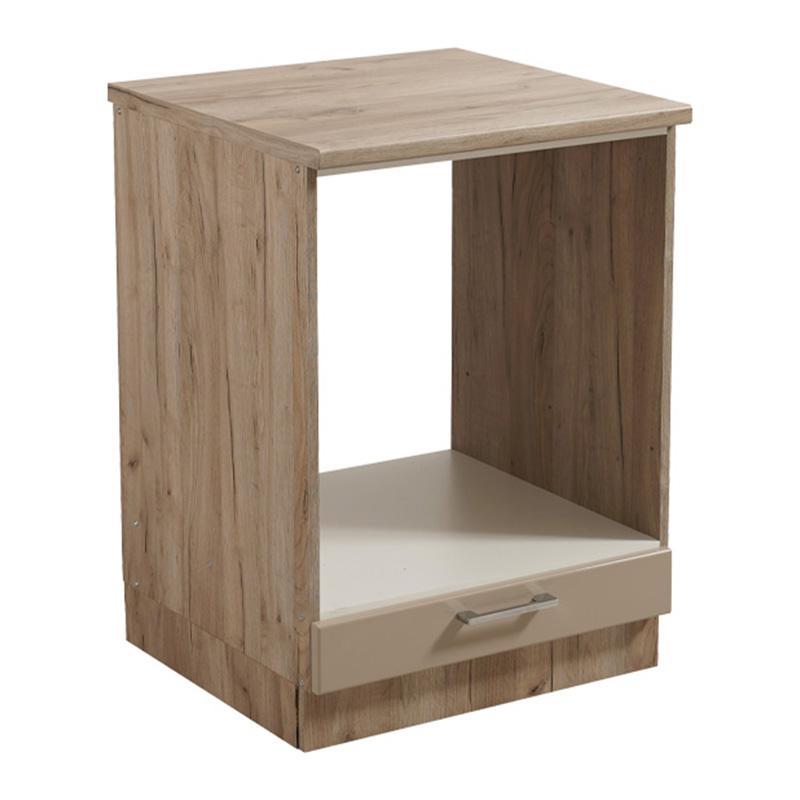 Επιδαπέδιο Ντουλάπι Κουζίνας Diana D60 UR Φούρνου Γκρί Δρύς - Άμμου Γυαλιστερό 60x55x82 εκ.