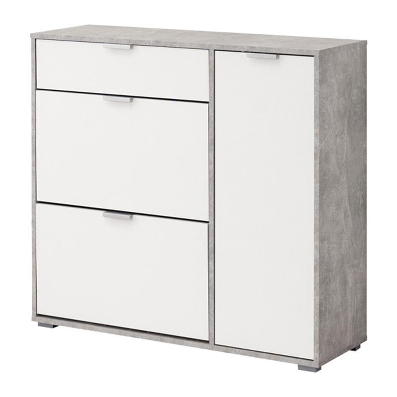 Παπουτσοθήκη Arco 2 Γκρί Concrete - Λευκό 102x33x94,5 εκ.