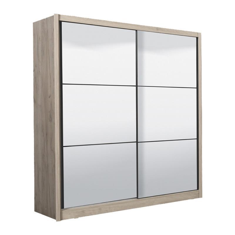 Ντουλάπα Navara με Καθρέφτη 215 2 OG Γκρί Δρύς 213x60x215,5 εκ. Ντουλάπα Navara με Καθρέφτη 215 2 OG Γκρί Δρύς 213x60x215,5 εκ.