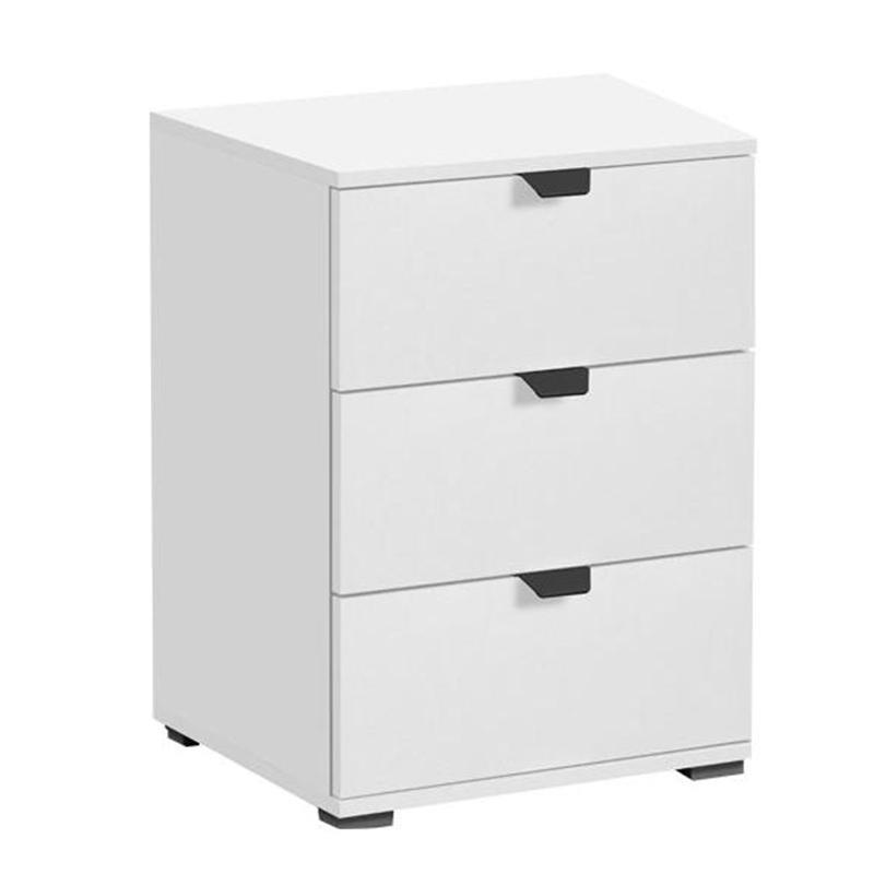 Κομοδίνο Duero 3F Λευκή Λάκα 45x40x63 εκ.