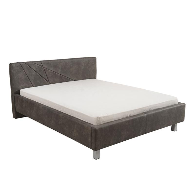 Επενδυμένο Κρεβάτι Falco Γκρί Διπλό 160x200 εκ.