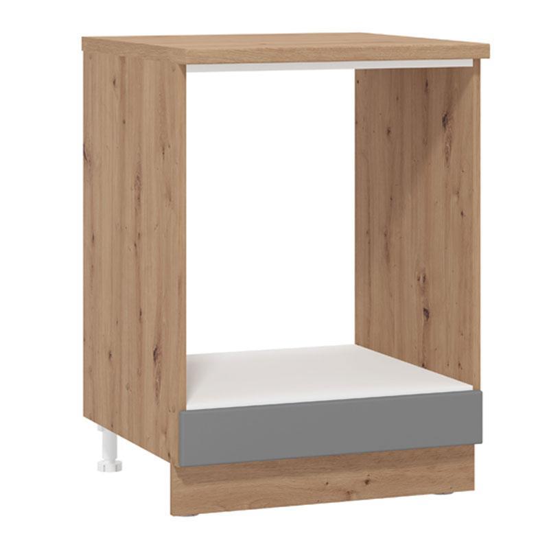 Επιδαπέδιο Ντουλάπι Κουζίνας Valencia D60 UR Φούρνου Artisan - Γκρί Ματ 60x56,5x82 εκ.