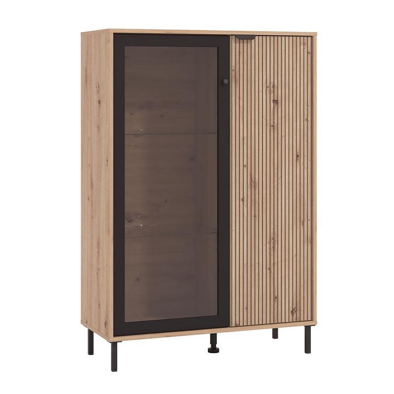 Βιτρίνα Mayenne 2K VS1 Artisan Oak - Μαύρο Μάτ 93x40x137 εκ. Βιτρίνα Mayenne 2K VS1 Artisan Oak - Μαύρο Μάτ 93x40x137 εκ.