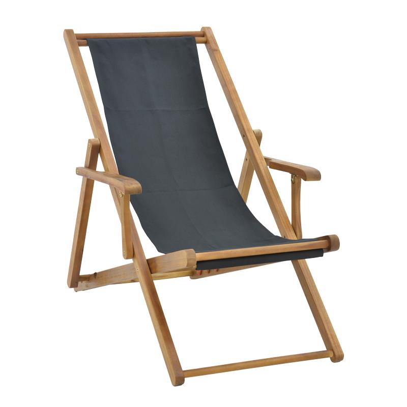 Σεζλόνγκ Xurian ξύλο ακακίας φυσικό-πανί pvc μαύρο Σεζλόνγκ Xurian ξύλο ακακίας φυσικό-πανί pvc μαύρο