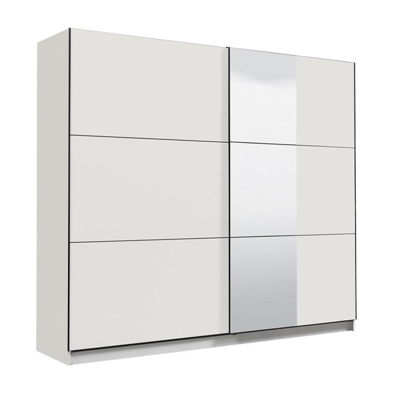 Ντουλάπα Sierra με Καθρέφτη 220 Λευκό 236.5x62.5x210 εκ.