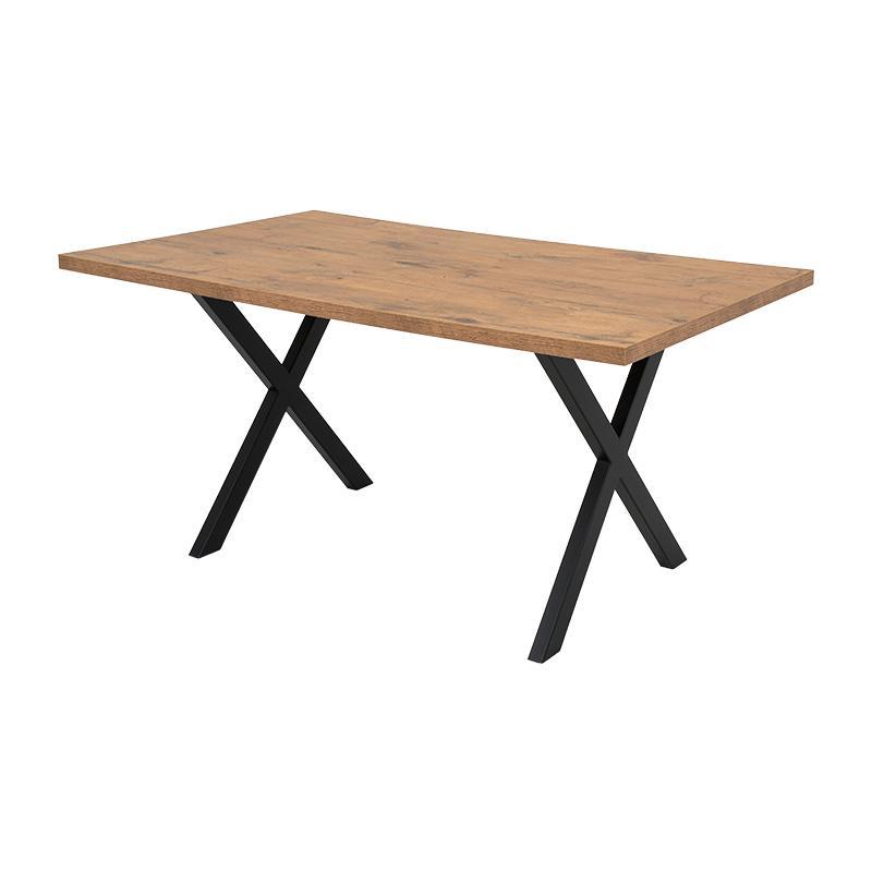 Τραπέζι Τραπεζαρίας Alfa Fylliana Golden Oak - Μαύρο 160x90x75 εκ.