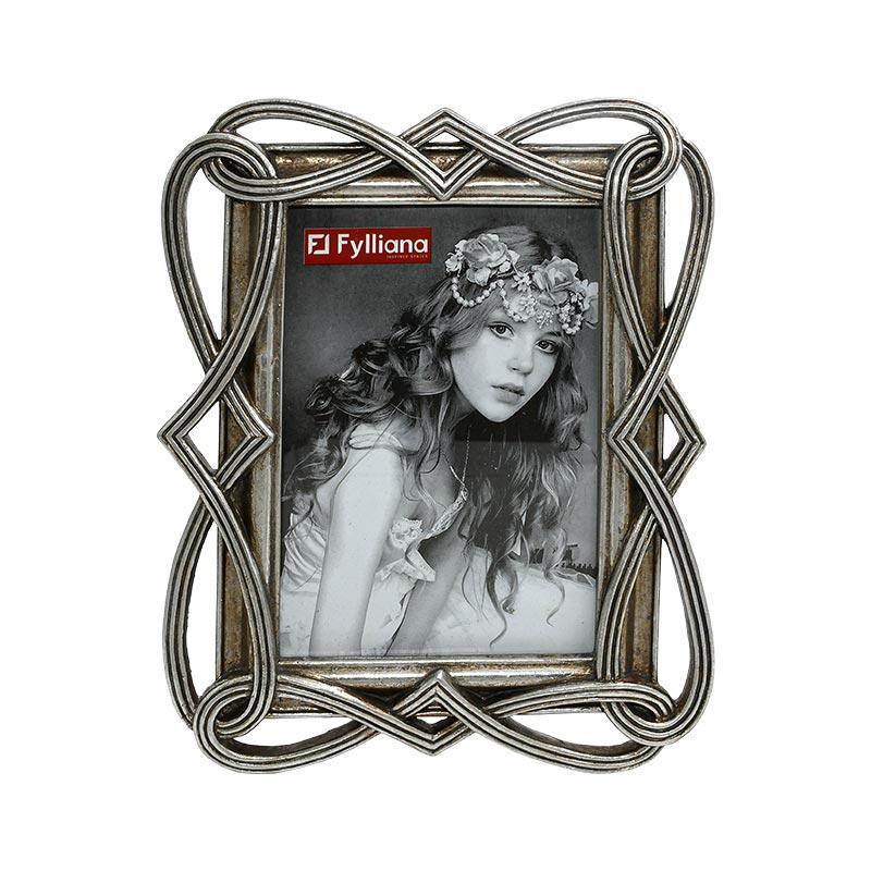 Κορνίζα FL24373 Fylliana Ασημί χρώμα 10x15εκ.