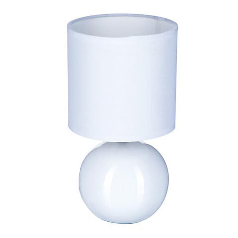 Επιτραπέζιο φωτιστικό PWL-1210 Ε14 60W κεραμικό σε λευκό gloss χρώμα Φ13x25εκ