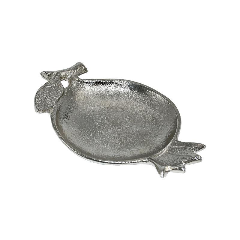 Διακοσμητικός Μεταλλικός Δίσκος Ρόδι FL016 Fylliana Νίκελ 20x13x4 εκ.