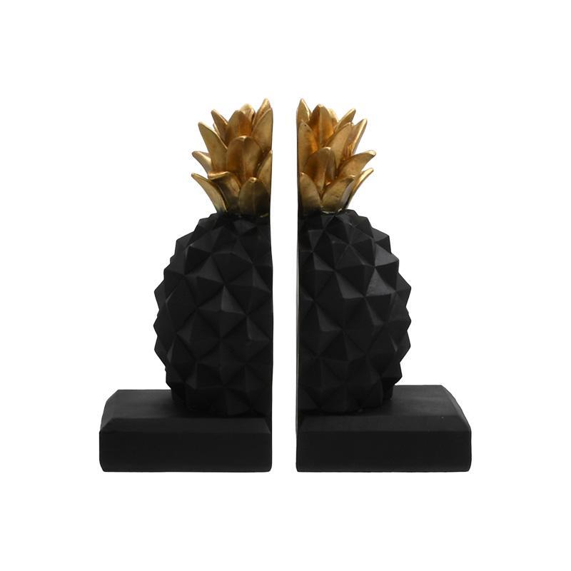 Σετ Βιβλιοστάτες 2τεμ. "Ανανάς" FL530 Fylliana Polyresin Μαύρο-Χρυσό χρώμα 9x9x19εκ Σετ Βιβλιοστάτες 2τεμ. "Ανανάς" FL530 Fylliana Polyresin Μαύρο-Χρυσό χρώμα 9x9x19εκ
