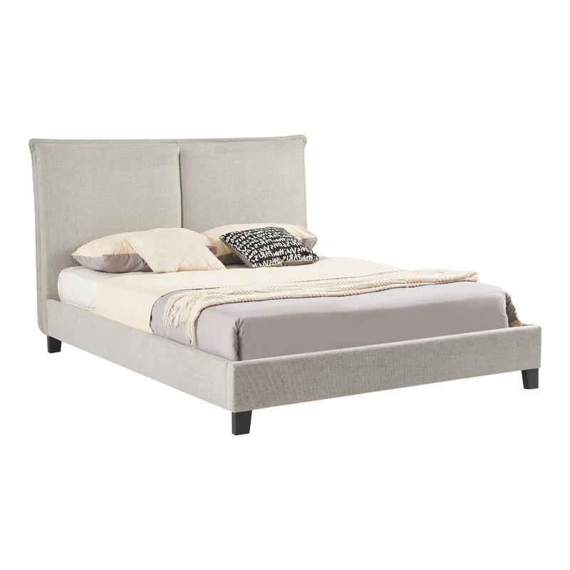 Κρεβάτι διπλό Majus ύφασμα γκρι-μπεζ 160x200εκ Κρεβάτι διπλό Majus ύφασμα γκρι-μπεζ 160x200εκ