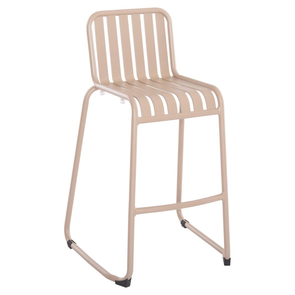 Σκαμπό Μπαρ RACHEL C6341.04 Σαμπανί Αλουμινίου 59,5x55x101Υεκ.