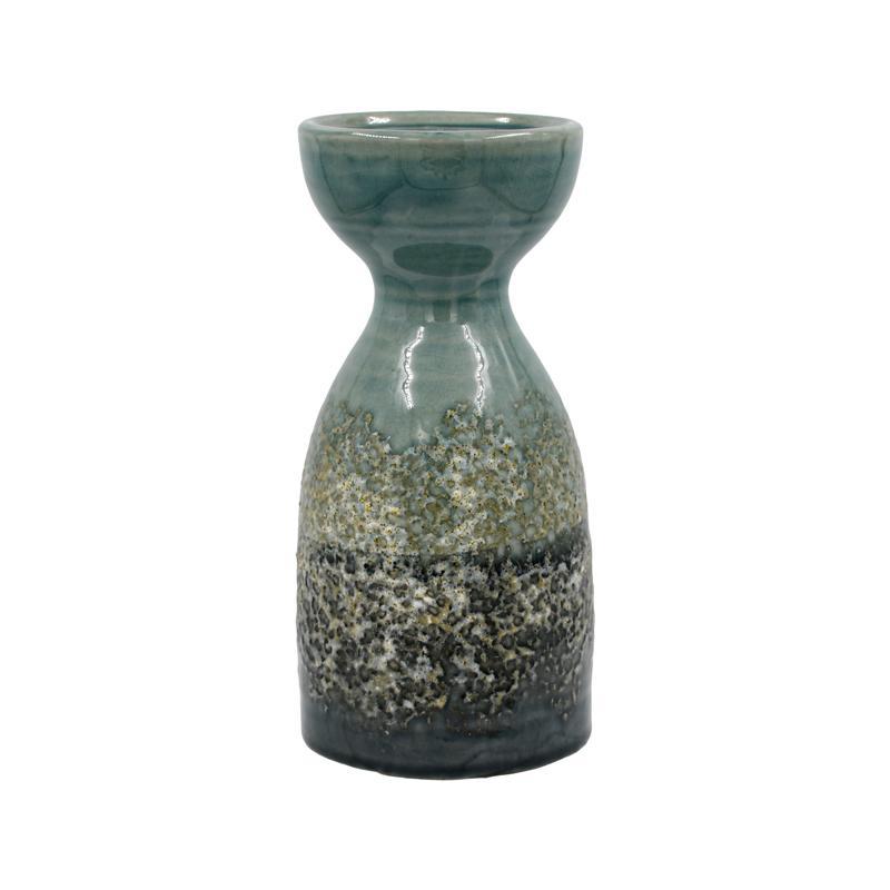 Κεραμικό Κηροπήγιο FL1029 Fylliana Πράσινο - Γκρι 10x21 εκ.