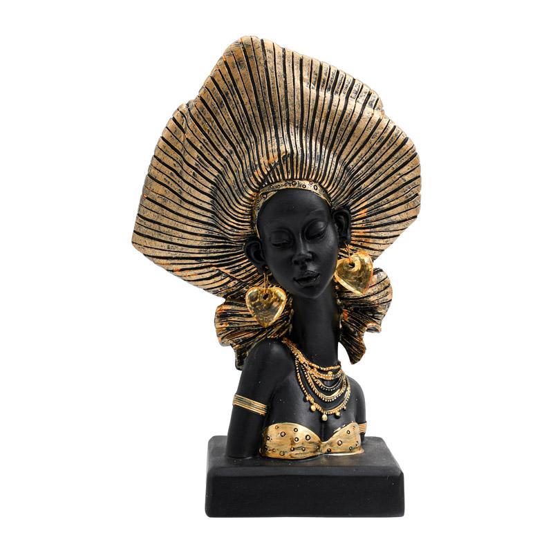 Επιτραπέζια Διακοσμητική Φιγούρα "Africa Queen" FL222318 Fylliana Χρυσό-Μαύρο χρώμα 17x9x29εκ Επιτραπέζια Διακοσμητική Φιγούρα "Africa Queen" FL222318 Fylliana Χρυσό-Μαύρο χρώμα 17x9x29εκ