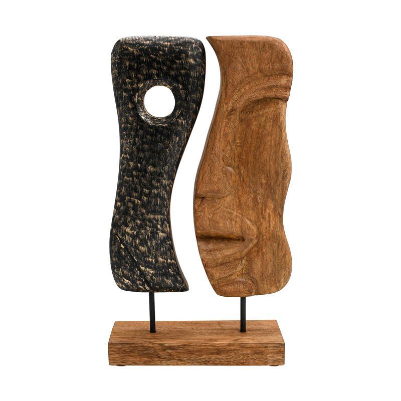 Διακοσμητικό Μάσκα Προσώπου FL0044 Fylliana Ξύλινο σε Φυσικό-Μαύρο Αντικέ φινίρισμα 26x10x47εκ Διακοσμητικό Μάσκα Προσώπου FL0044 Fylliana Ξύλινο σε Φυσικό-Μαύρο Αντικέ φινίρισμα 26x10x47εκ