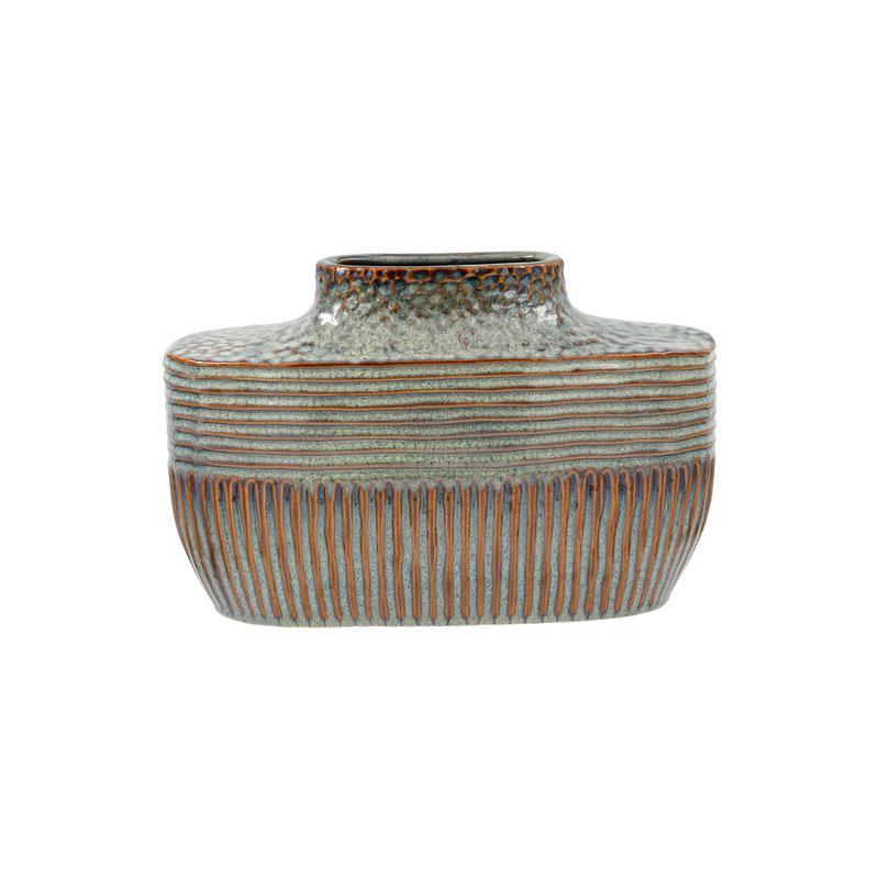 Κεραμικό Βάζο FL23765 Fylliana Πράσινο - Καφέ 23x11x15 εκ.