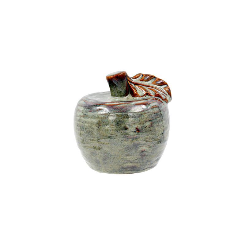 Διακοσμητικό Apple FL160 Fylliana Κεραμικό Πράσινο-Καφέ χρώμα 12x12εκ