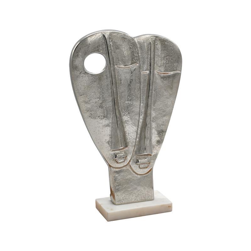 Επιτραπέζιο Διακοσμητικό Διπλό Πρόσωπο FL24531 Fylliana Ασημί χρώμα 23x27εκ Επιτραπέζιο Διακοσμητικό Διπλό Πρόσωπο FL24531 Fylliana Ασημί χρώμα 23x27εκ