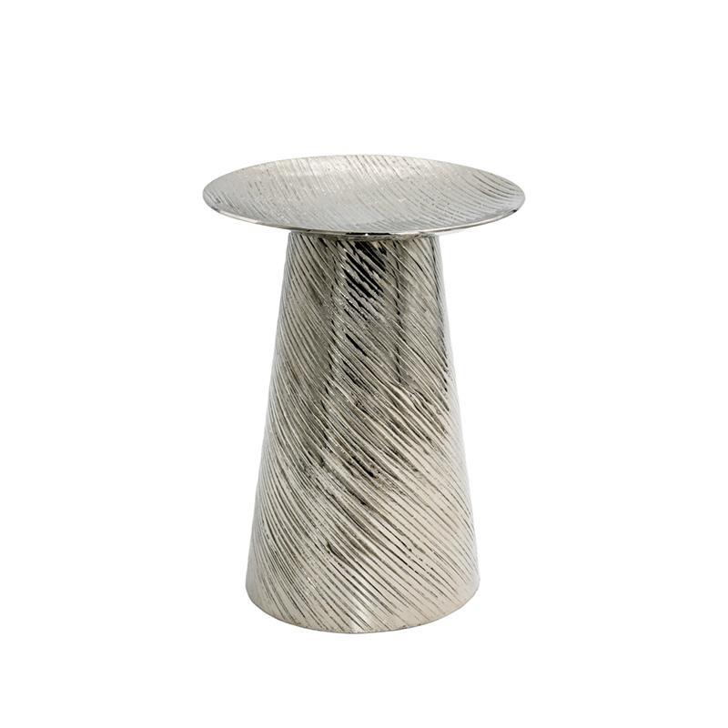 Μεταλλικό Διακοσμητικό Κηροπήγιο FL7826 Fylliana Ασημί 15x20 εκ.