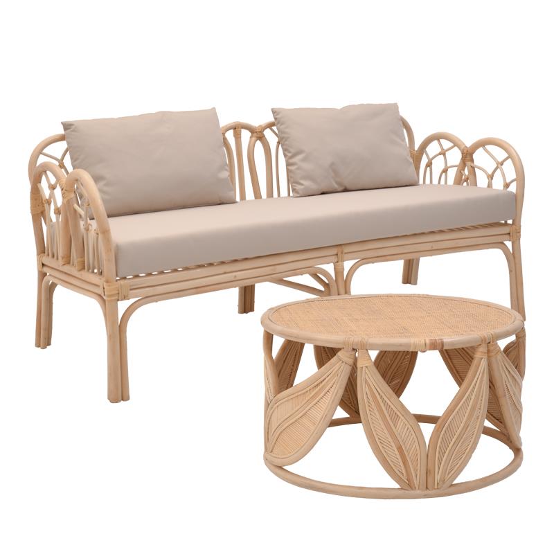 Σαλόνι Ytrone-Siderty σετ 2τεμ rattan σε φυσική απόχρωση Σαλόνι Ytrone-Siderty σετ 2τεμ rattan σε φυσική απόχρωση