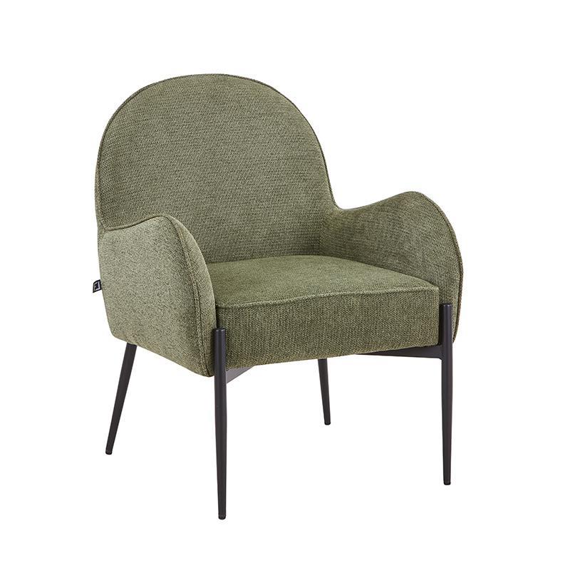 Πολυθρόνα FL65 Fylliana με Μεταλλικό Σκελετό και Ύφασμα Λαδί 69x67x84 εκ.