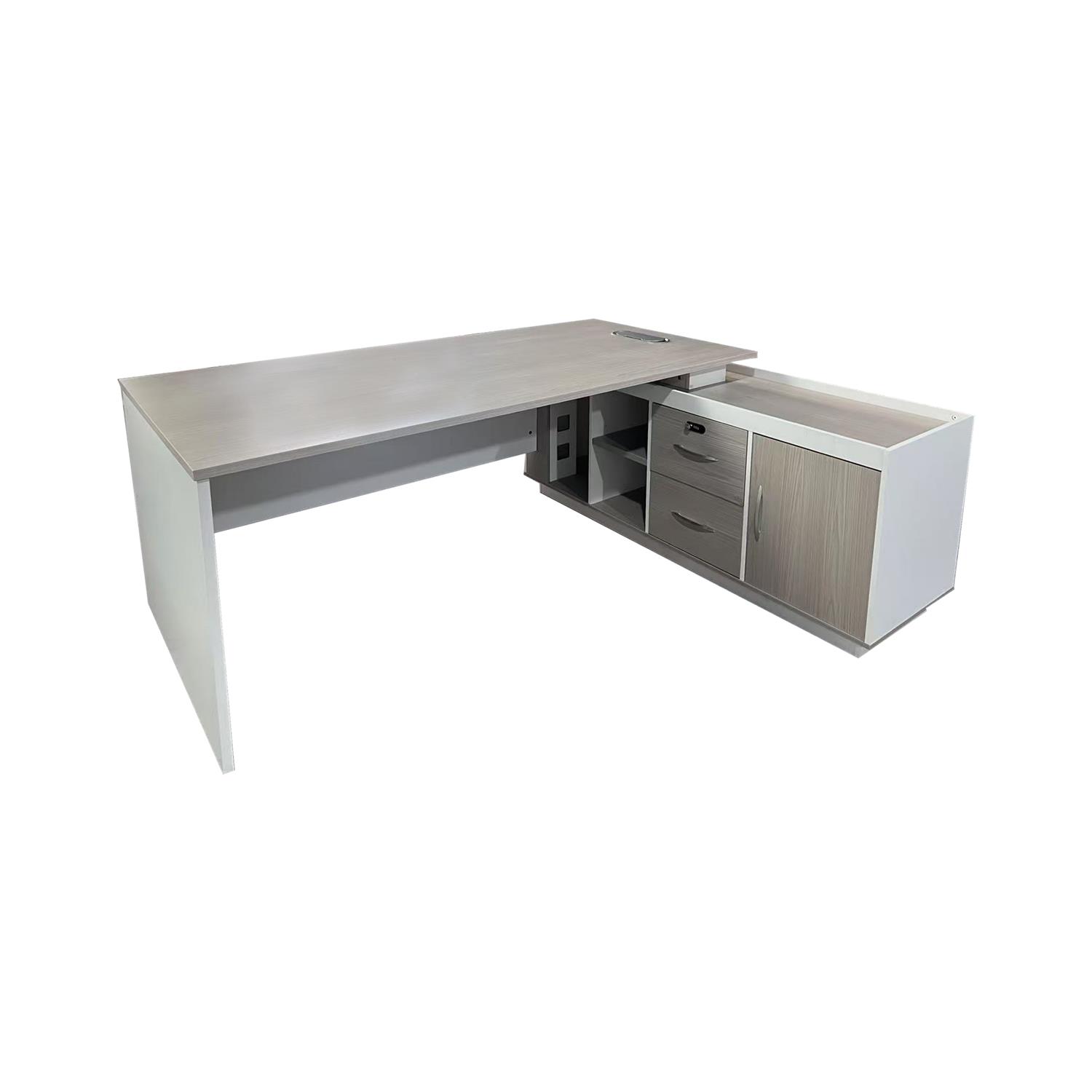 Γραφείο εργασίας επαγγελματικό Armadi γωνιακό σε Sonoma - Λευκό 160x80x75εκ